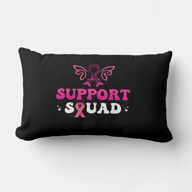 support squad breast cancer awareness lumbar cushion (Front)