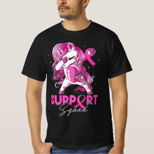 Support Squad Breast Cancer Awareness Pink Dabbing T-Shirt