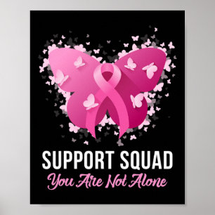 Support Squad Breast Cancer Awareness Pink Ribbon  Poster