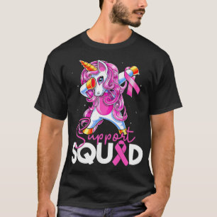 Support Squad Breast Cancer Awareness Pink Unicorn T-Shirt