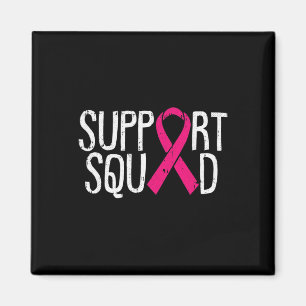 Support Squad Breast Cancer Awareness Ribbon Fight Magnet