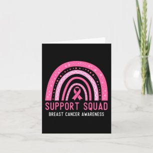 Support Squad Breast Cancer Awareness Ribbon Pink Card