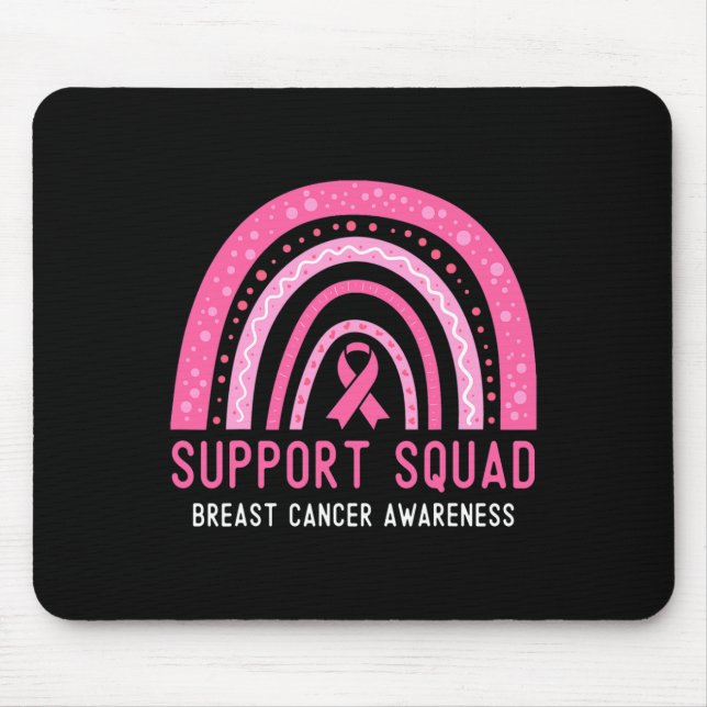 Support Squad Breast Cancer Awareness Ribbon Pink  Mouse Pad (Front)