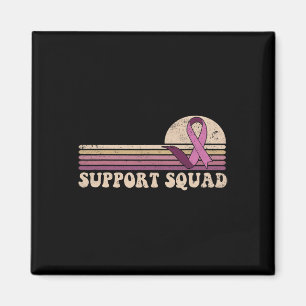 Support Squad Breast Cancer Awareness Ribbons Pink Magnet