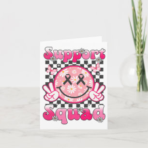 Support Squad Breast Cancer Awareness Smile Face P Card
