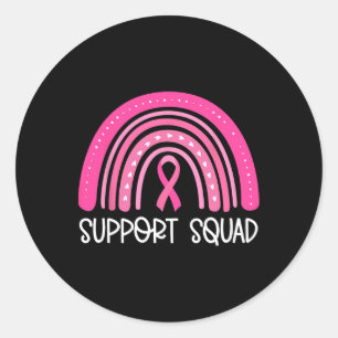 Support Squad Breast Cancer Awareness Survivor Pin Classic Round Sticker
