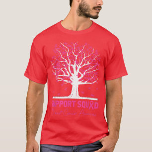 Support Squad Breast Cancer Awareness Tree Pink Ri T-Shirt