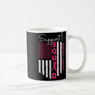 Support Squad Breast Cancer Awareness Usa Flag Coffee Mug
