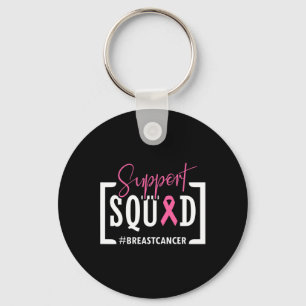 Support Squad Breast Cancer Awareness Warrior Pink Key Ring