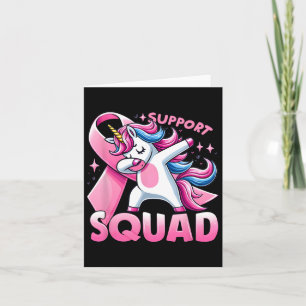 Support Squad Breast Cancer Warrior Dabbing Unicor Card