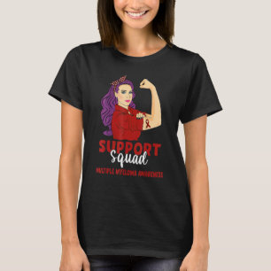 Support Squad Burgundy Warrior Multiple Myeloma Aw T-Shirt