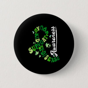 Support squad butterfly kidney disease awareness 6 cm round badge