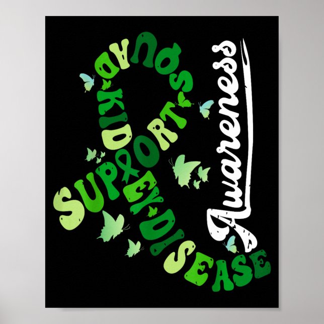 Support squad butterfly kidney disease awareness  poster (Front)