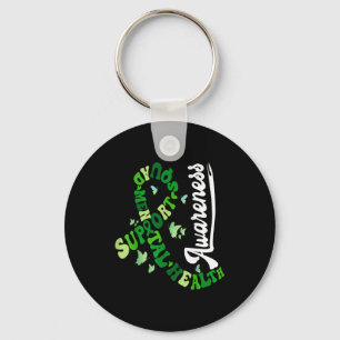 Support squad butterfly mental health awareness key ring