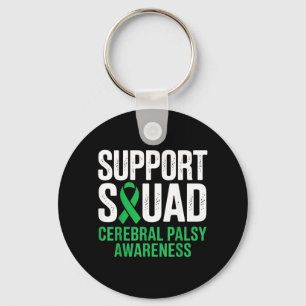 Support Squad Cerebral Palsy Awareness Green Key Ring