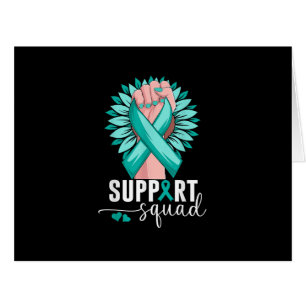 Support Squad Cervical Cancer Awareness Teal & Whi