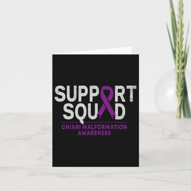Support Squad Chiari Malformation Awareness Purple Card (Front)