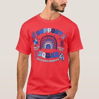 Support Squad Child Abuse Prevention Awareness Mon T-Shirt