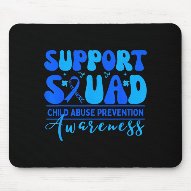 Support Squad Child Abuse Prevention Awareness Mouse Pad (Front)