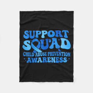 Support Squad Child Prevention Awareness Blue Fleece Blanket