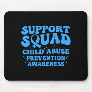 Support Squad Child Prevention Awareness Blue Mouse Pad