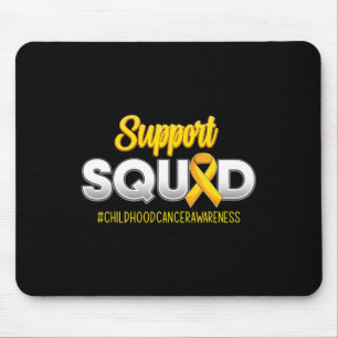 Support Squad Childhood Cancer Awareness For Women Mouse Pad
