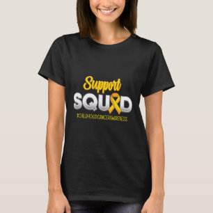 Support Squad Childhood Cancer Awareness For Women T-Shirt
