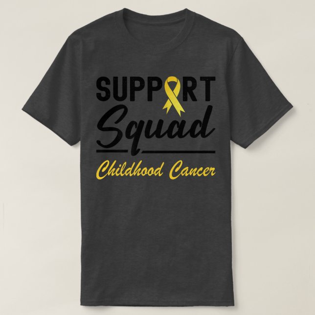 Support Squad Childhood Cancer Awareness Golden Ri T-Shirt (Design Front)