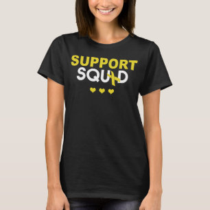 Support Squad Childhood Cancer Gold Ribbon T-Shirt