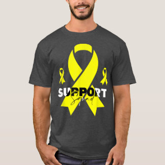 Support Squad Childhood Cancer Gold ribbon  T-Shirt