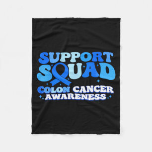 Support squad colon cancer awareness colorectalSup Fleece Blanket