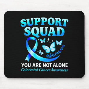 Support Squad Colourectal Cancer Awareness Blue Mouse Pad