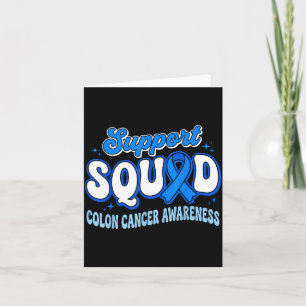 Support Squad Colourectal Colon Cancer Awareness Card