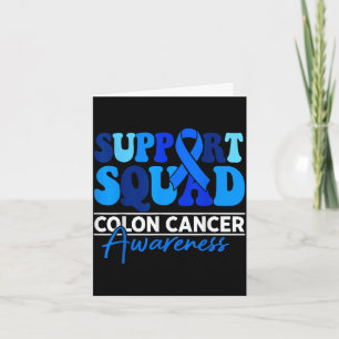 Support squad colourectal colon cancer awareness card