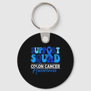 Support squad colourectal colon cancer awareness key ring