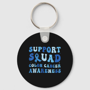 Support Squad Colourectal Colon Cancer Awareness Key Ring