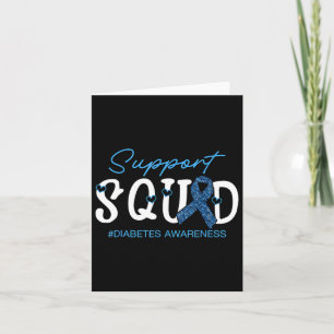 Support Squad Costume Blue Ribbon Diabetes Cancer  Card
