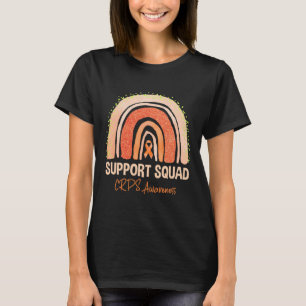 Support Squad Crps Awareness Rainbow Orange Ribbon T-Shirt