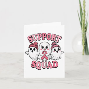 Support Squad Cute Ghosts Breast Cancer Awareness  Card