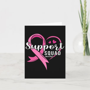 Support Squad Cute Heart Breast Cancer Awareness Card