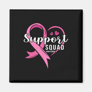 Support Squad Cute Heart Breast Cancer Awareness Magnet