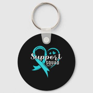 Support Squad Cute Heart Cervical Cancer Awareness Key Ring