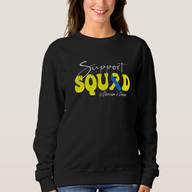 Support Squad Dercumu2019s Disease Awareness Yello Sweatshirt (Front)