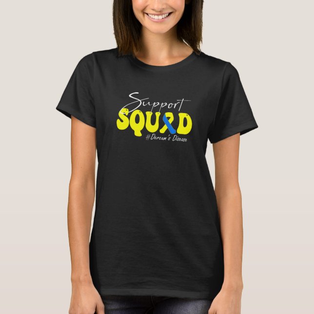 Support Squad Dercumu2019s Disease Awareness Yello T-Shirt (Front)