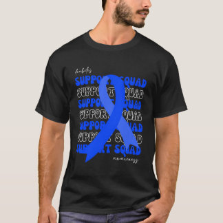 Support Squad Diabetes Awareness Blue Ribbon Hope  T-Shirt