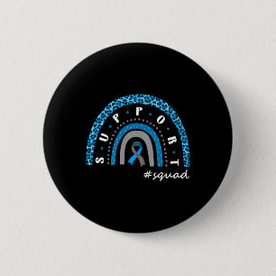 Support Squad Diabetes Rainbow T1d T2d Warrior 6 Cm Round Badge