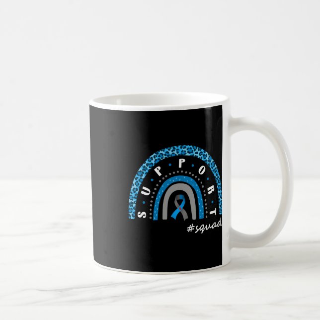 Support Squad Diabetes Rainbow T1d T2d Warrior  Coffee Mug (Right)