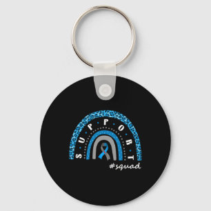 support squad diabetes rainbow t1d t2d warrior  key ring