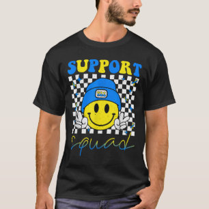 Support Squad Down Syndrome Awareness Day Groovy T-Shirt