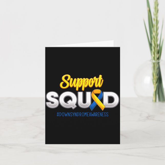 Support Squad Downs Syndrome Awareness T21 Hope Card (Front)